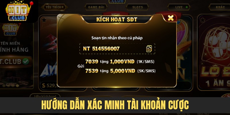 Hướng dẫn xác minh nhanh tài khoản cược